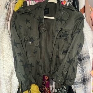 Rails star, print linen jacket